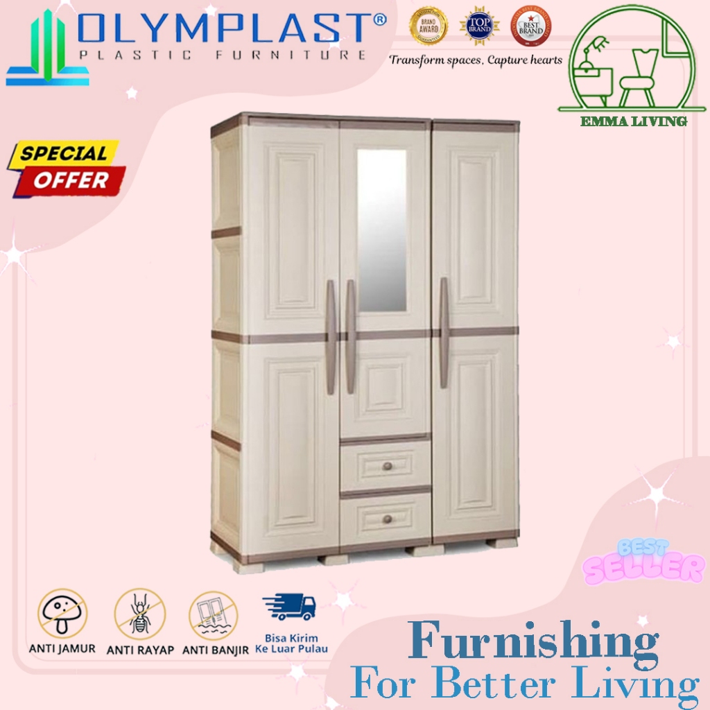 OLYMPLAST LEMARI BAJU PLASTIK OTC / LEMARI PAKAIAN PLASTIK