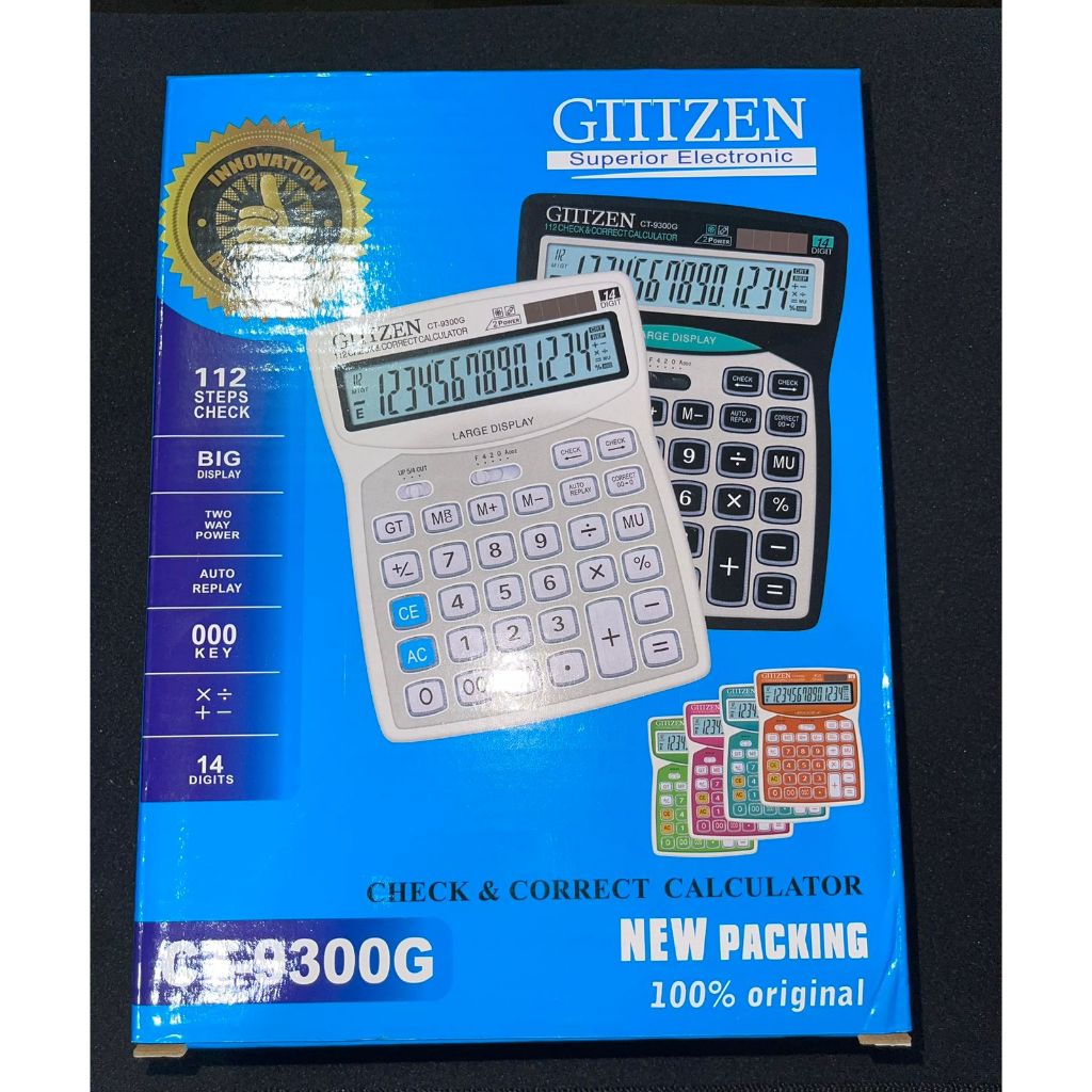 

CALCULATOR GITTZEN ct - 9300 G 14 DIGIT ( REAL PICT ) / FOTO ASLI