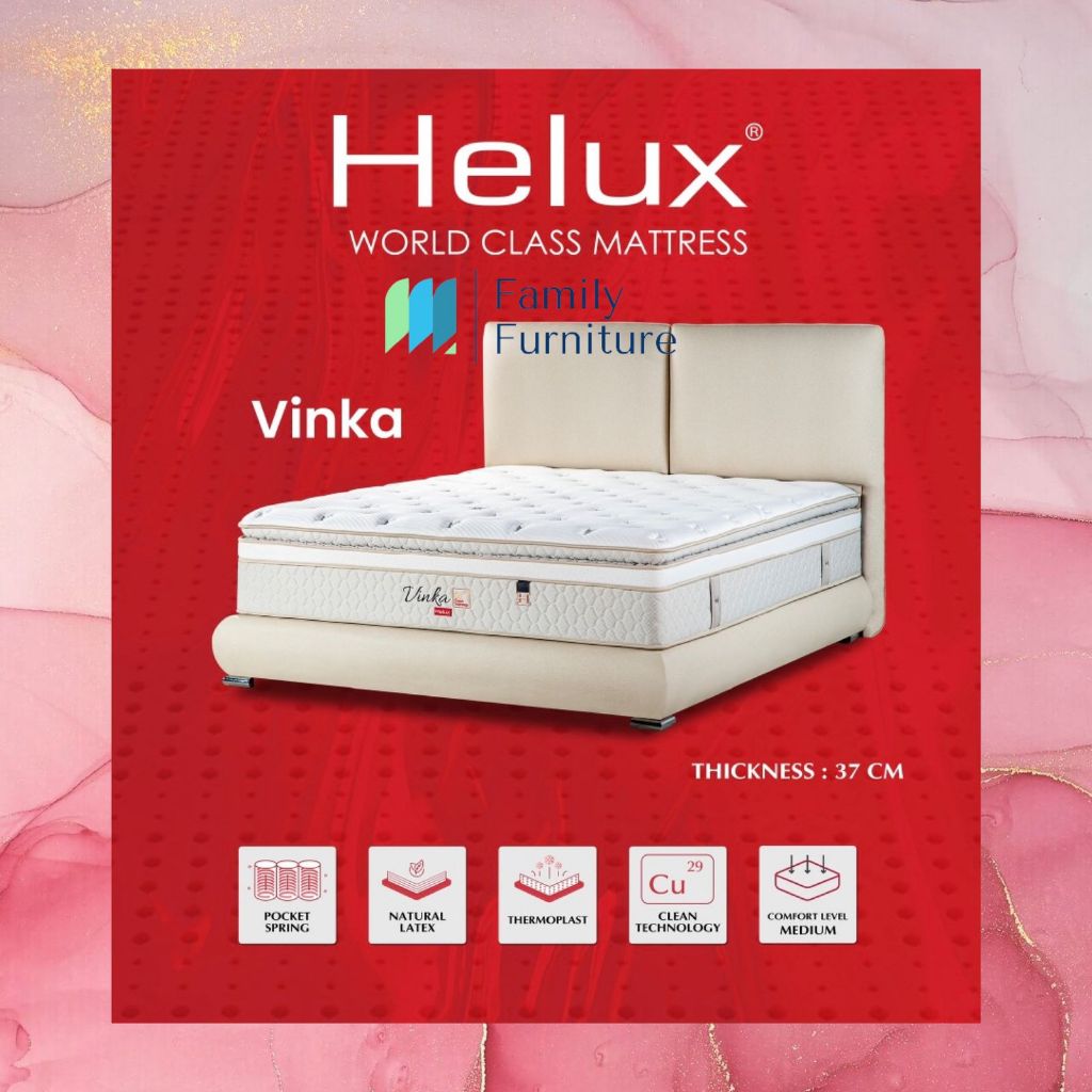 Kasur Springbed Latex Vinka By Helux - 180x200 - MATRAS SAJA atau FULLSET ORI