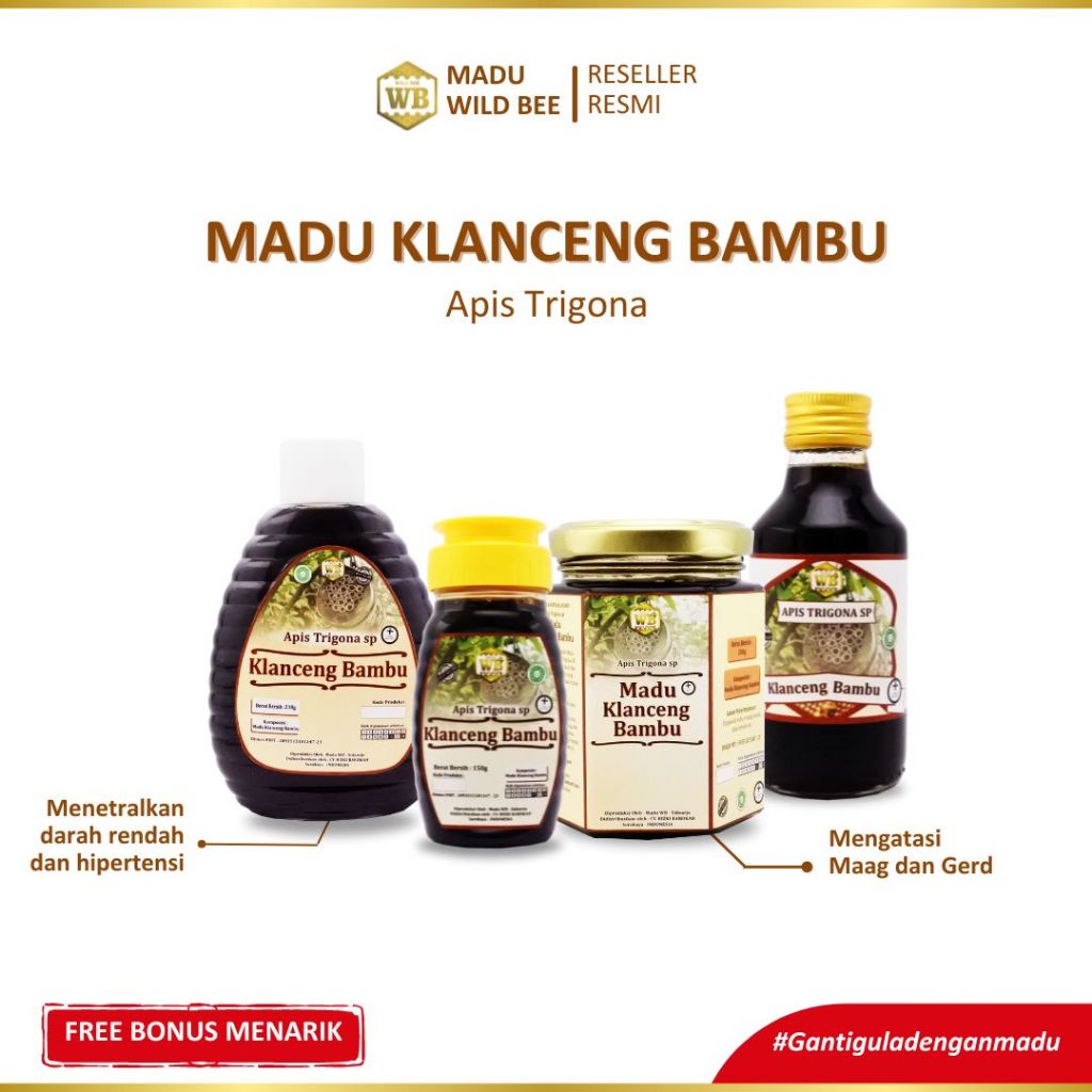 

Madu Klanceng Bambu / Lebah Apis Trigona - Wild Bee-Kemasan Try Kit