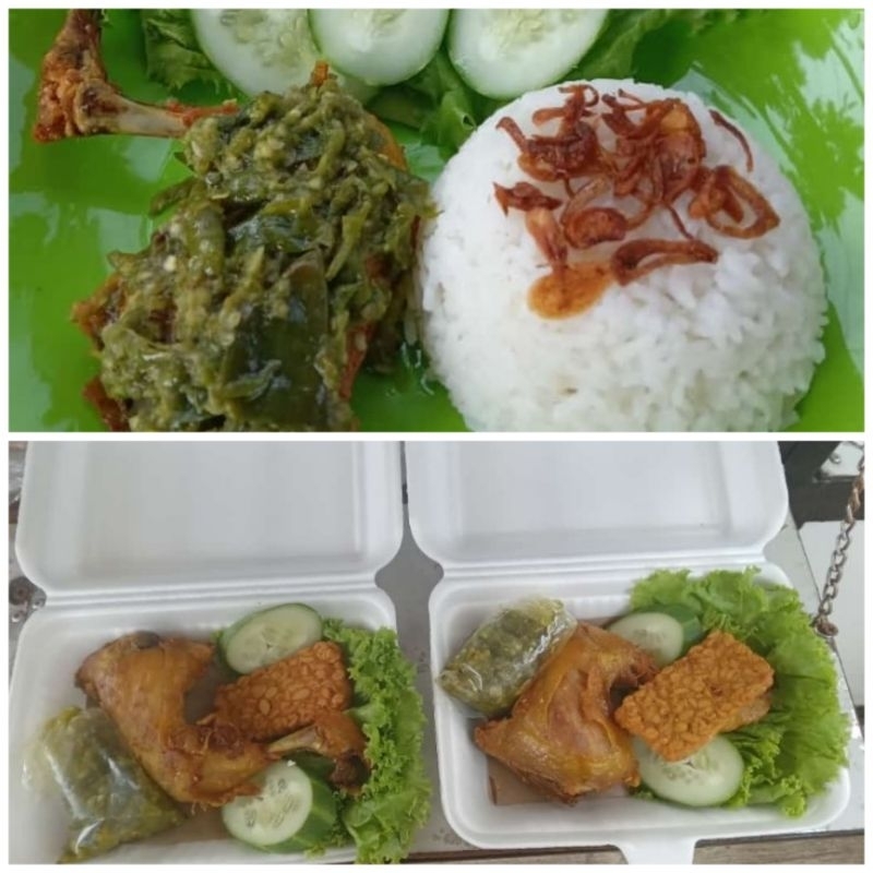 

Ayam penyet Sambal ijo