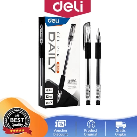 

Deli Office Gel Pen / Pulpen Gel 0.5mm Nyaman Digenggam E6600S - Satuan | Gel Pen Daily