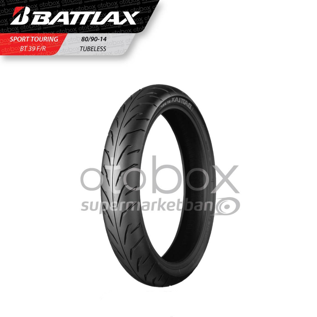 BAN LUAR BRIDGESTONE BATTLAX BT39 UKURAN 80/90-14 RING 14 TUBELESS