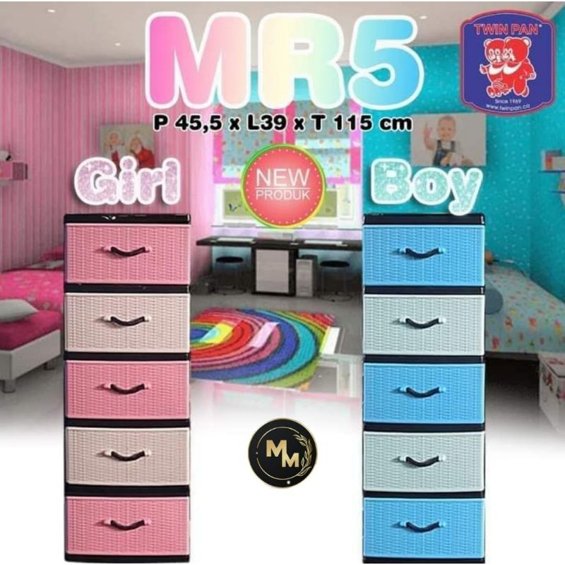 LEMARI LACI TWINPAN 5 SUSUN
