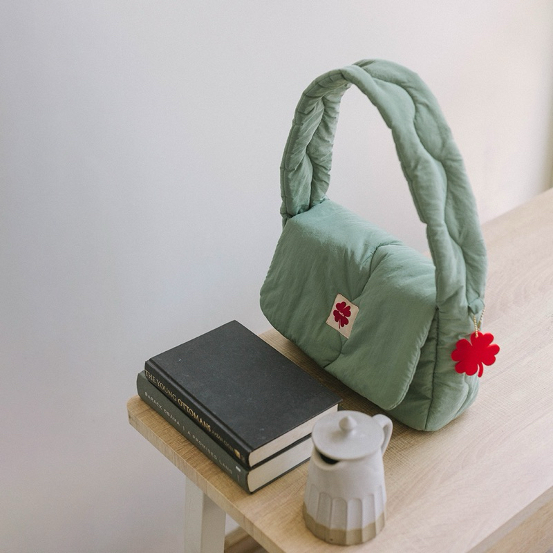 Luella - Anonimite in Pistachio Green | shoulder bag puffer puffy bag