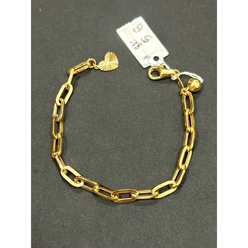 Gelang Rantai Emas Paperclip 8k