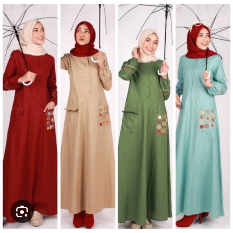 Abaya polos warna
