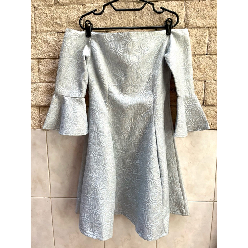 Dress Pesta Biru Muda Wanita Preloved