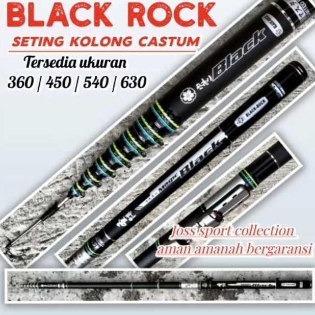 TEGEK KOLONG BLACK ROCK 360 450 540 630 tegek kaku bahan carbon