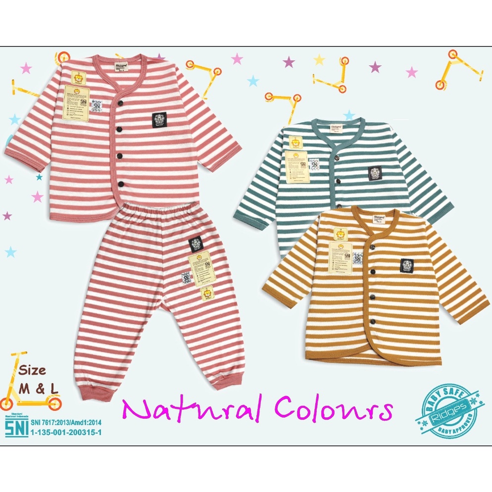 Tren Kekinian Setelan Bayi Panjang  Baju Tidur Anak  Piyama Anak Ridges SNI