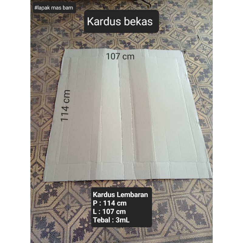 

KARDUS BEKAS POLOS PACKING LEMBARAN KILOAN 107 CM × 114 CM