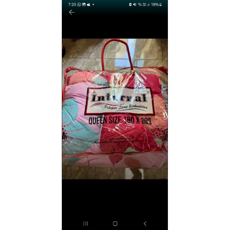 preloved bed cover set merk original internal. motif bed cover beda timbal balik