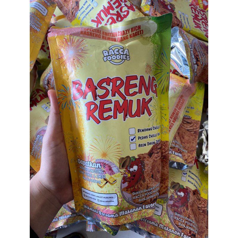 

Basreng pedas chili oil by racca foodies