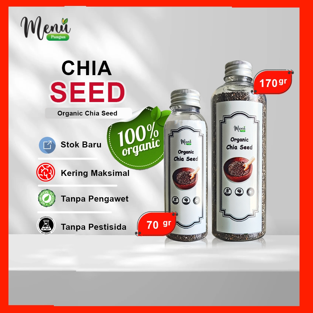 

Chia Seed Organic Premium Mexico - Chia Seeds Untuk Diet Keto Kaya Serat Omega 3 Antioksidan Organik 100gr