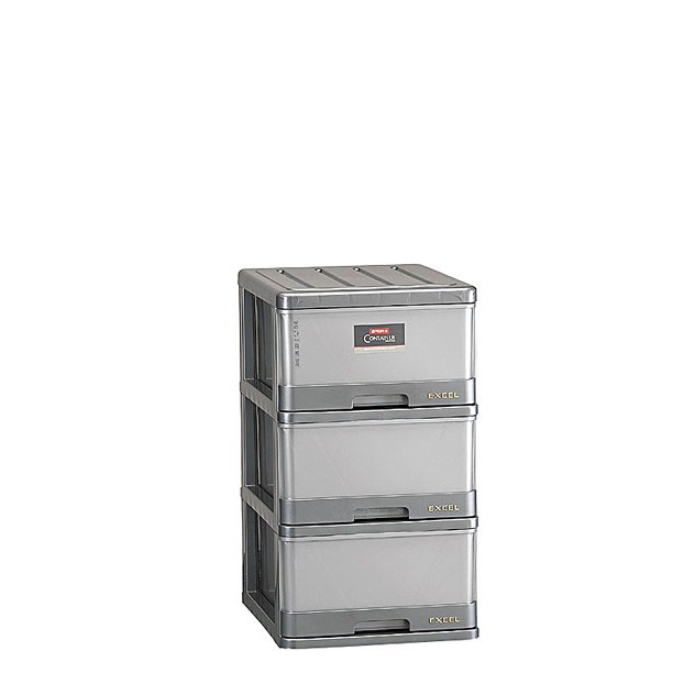 Excel Container M3 XC-2 Lion Star Laci Plastik Medium Susun 3