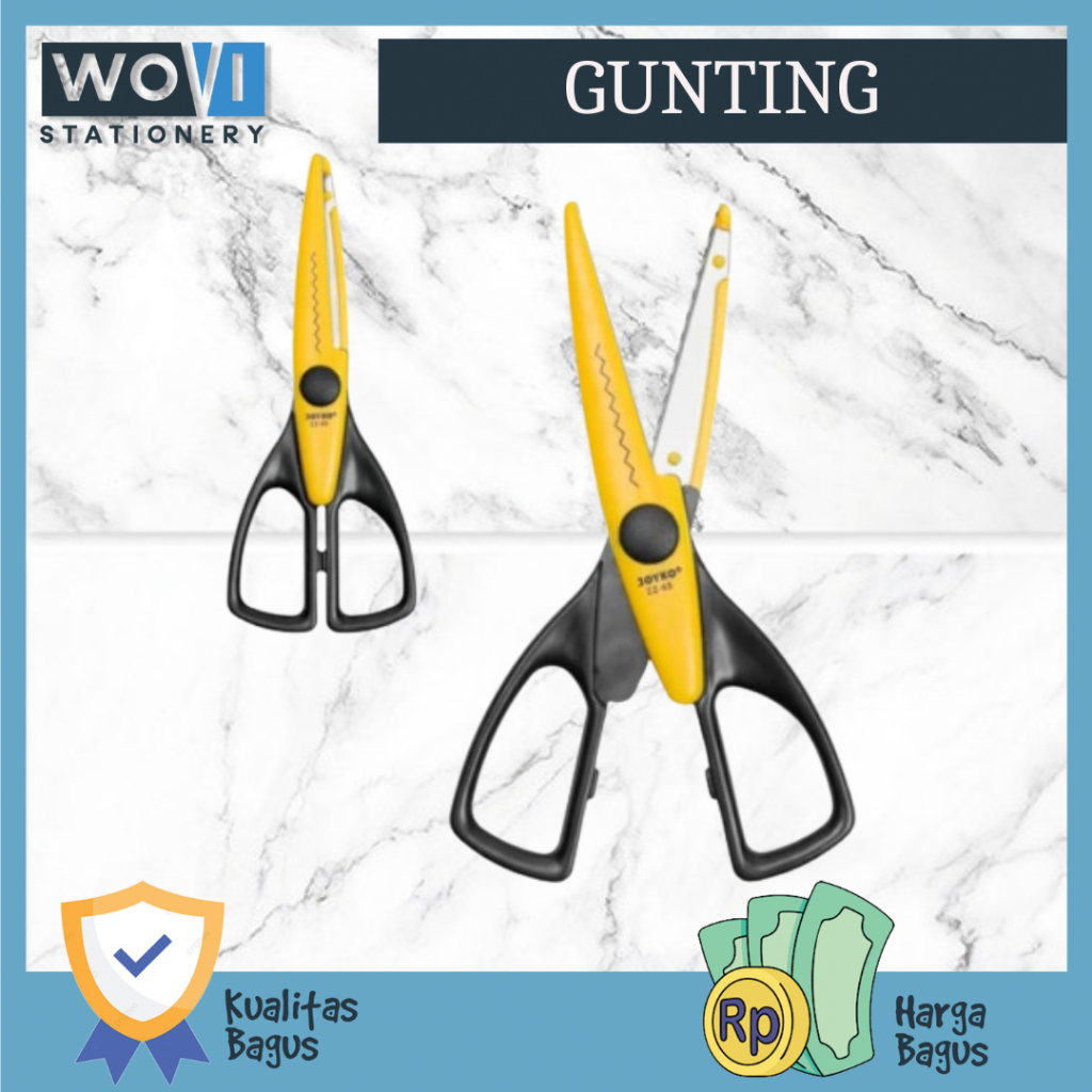 

[WOVI STATIONERY] Gunting Scissors Zig Zag ZZ-65 Joyko / Gunting ZigZag ZZ-65 Joyko [PCS]