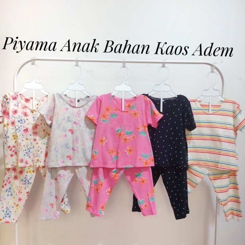 Piyama anak kaos size XXL / Baju tidur anak kaos/ Setelan anak bahan kaos /piyama anak Tanggung / On