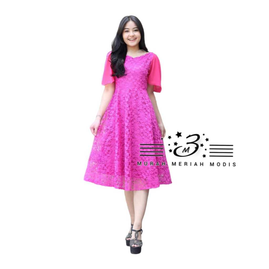 Dres Wanita/ Pakaian Wanita Brukat/ Brukat Payet/ Dres Pesta/ Kebaya/ Dres Natal Terbaru/ Dres Midi/