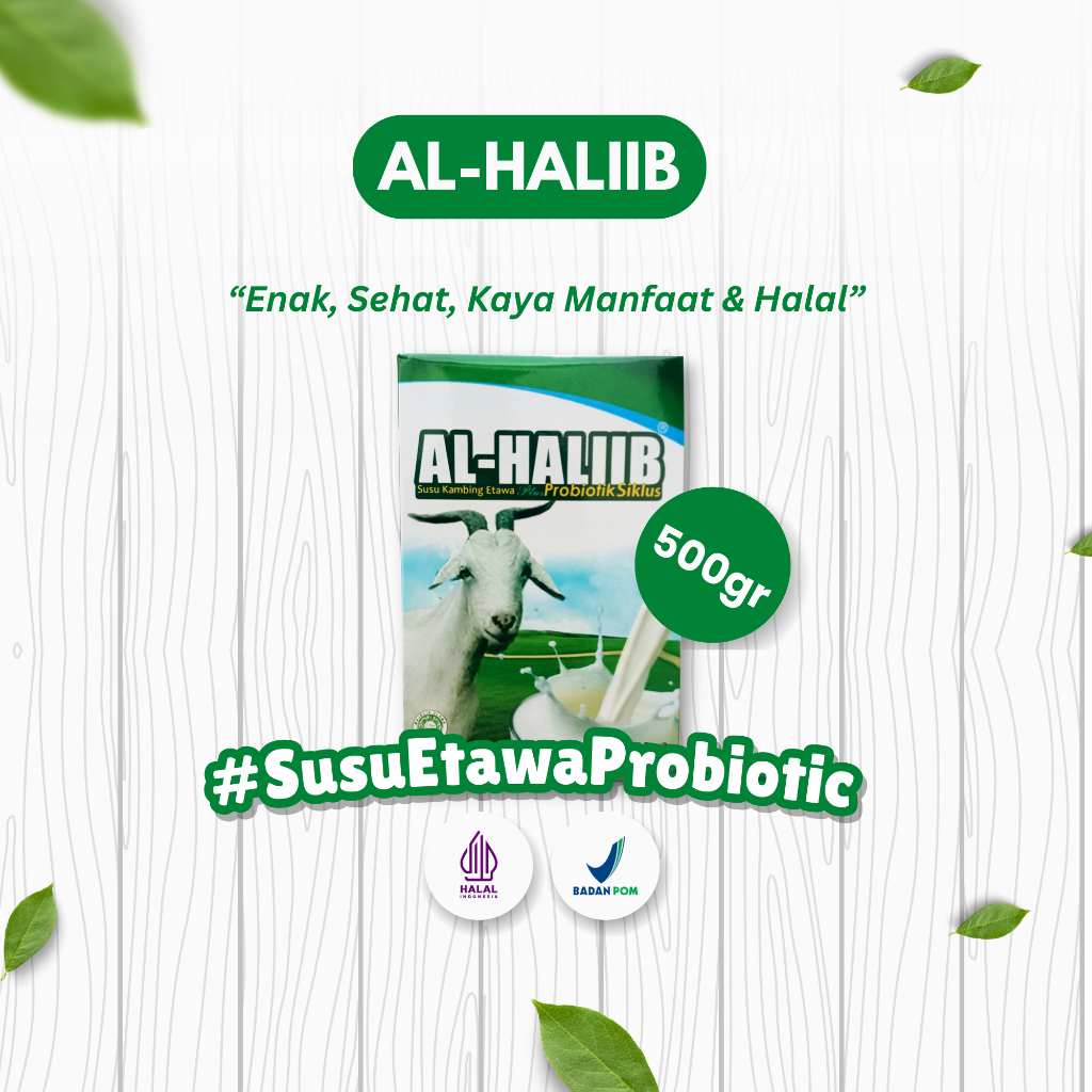 

Susu Etawa Plus Probiotic AL-HALIIB Kemasan 500 gr Original