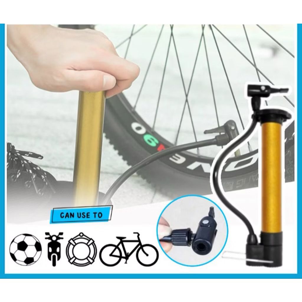 HLS - Pompa Mini Ban Sepeda Portable / Mini Pompa Angin Sepeda / Pompa Mini Portable