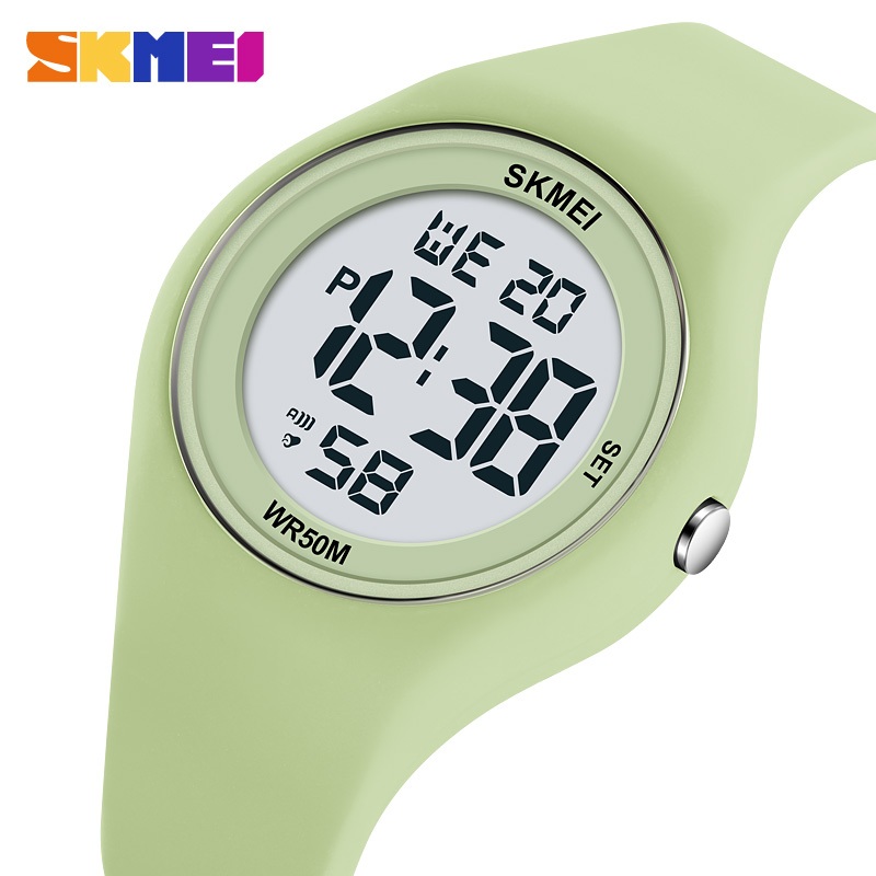 Jam Tangan Digital Pria Wanita SKMEI - 2317 - LIGHT GREEN WATER RESIST 30M