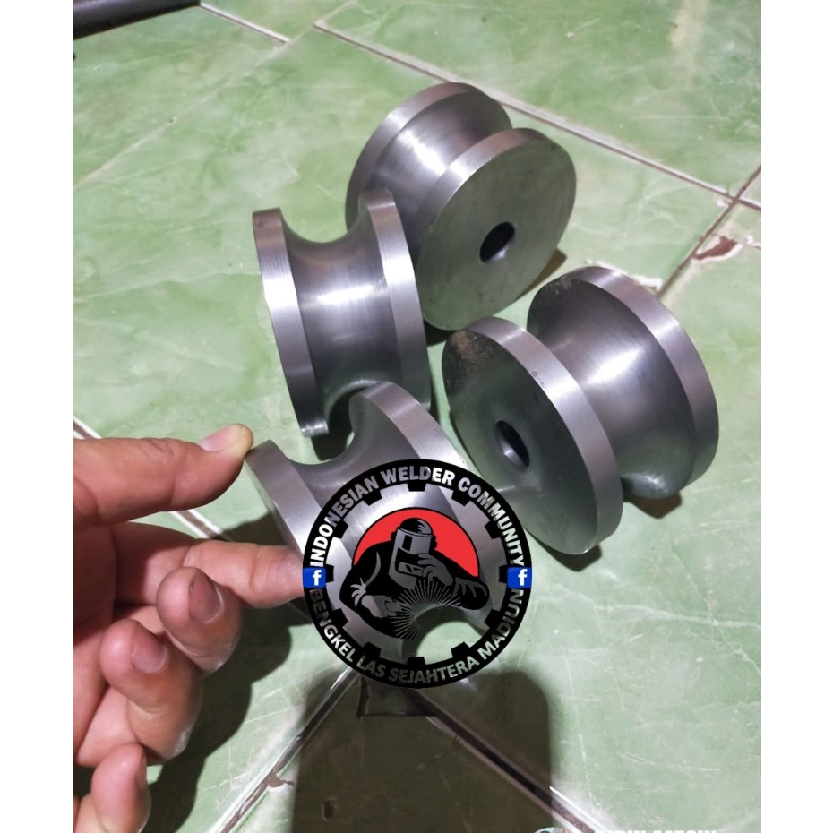 Spare part roll bubut kayu ( dowel ) model Lancip/Oval Bahan as besi ungkul yg di bubut