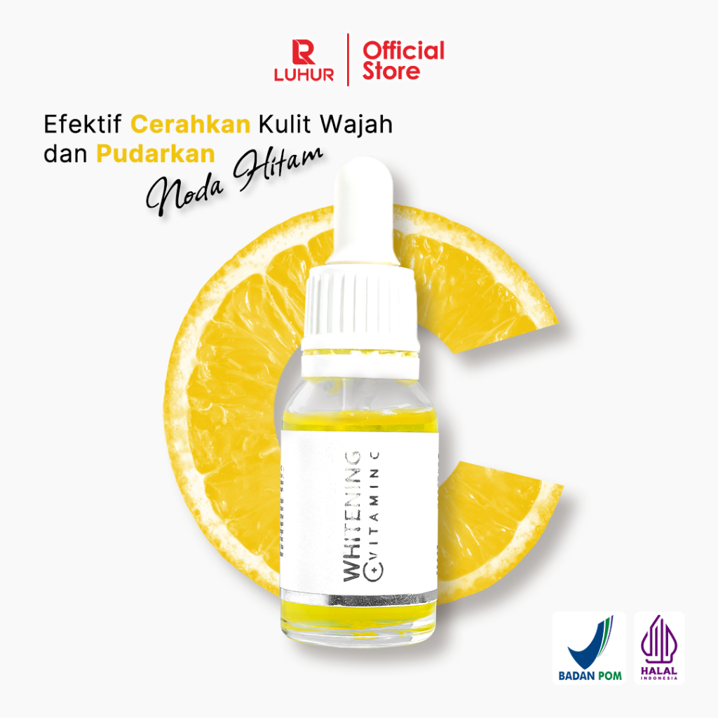 Serum Whitening + Vitamin C Luhur Reguler BPOM Luhur Kosmetik Pencerah Perawatan Kulit Wajah Glowing