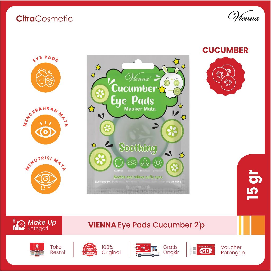Vienna Eye Pads Cucumber 2'p