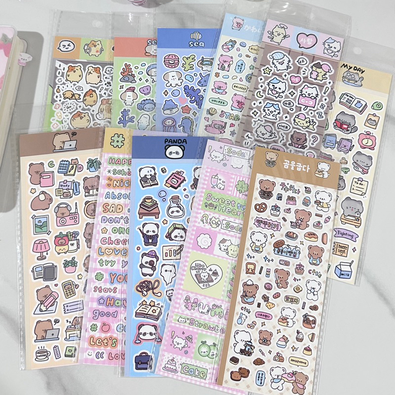 

sticker confetti deco korean photocard cute animal readystock B2715