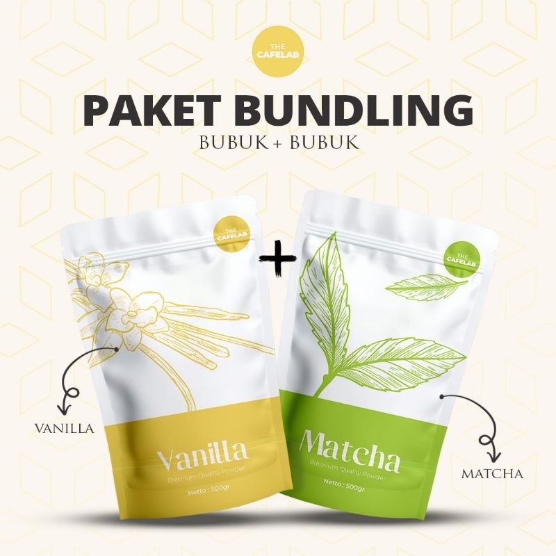 

Bundling Bubuk Minuman Vanilla + Matcha Premium 500gr / All Premium dan Terlaris / Cafelab
