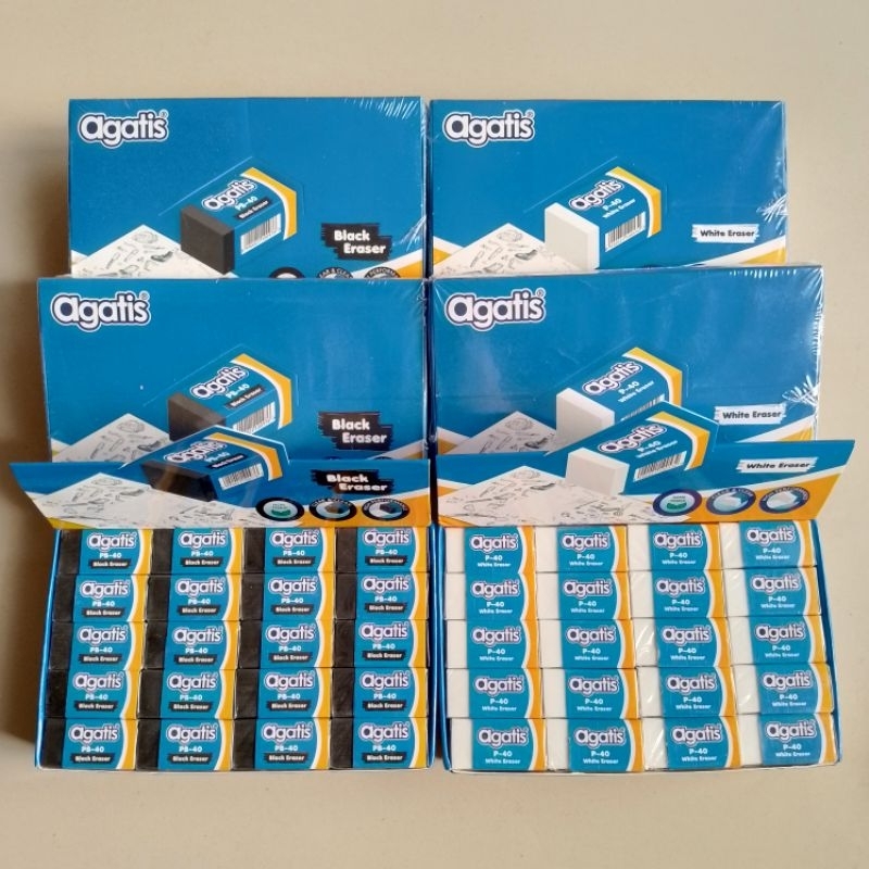 

Penghapus Stip Eraser Agatis Kecil Putih & Hitam ( 40 Pcs ) [ Original ]