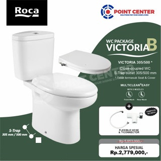 TERBAIK PROMO ROCA CLOSET DUDUK VICTORIA 305 / 500 + FLEKSIBEL & TEE