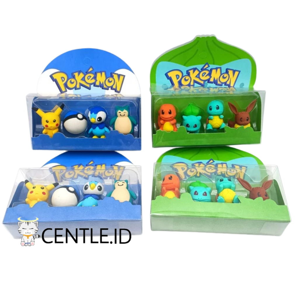 

PENGHAPUS POKEMON 1 SET ISI 4 PCS V2 ER-1326 ERASER CUTE PIKACHU LUCU ALAT TULIS MURAH