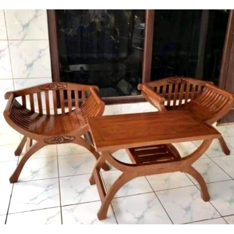 set kursi teras yuyu minimalis kursi teras yuyu kursi siraman kursi jati
