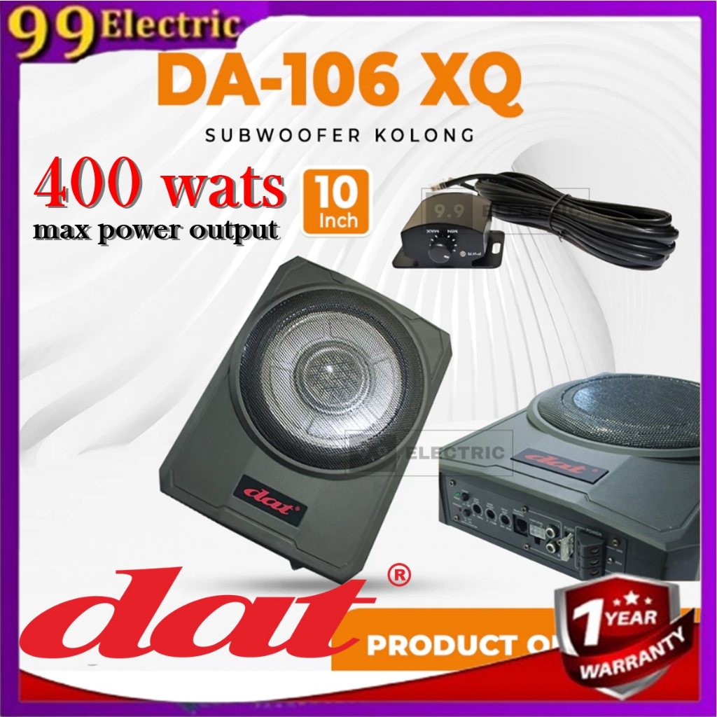 Basstube Kolong Car 10 inch DAT Car Subwoofer DA-106XQ Speaker Kolong10 Inch Basstube Kolong 10 Inch