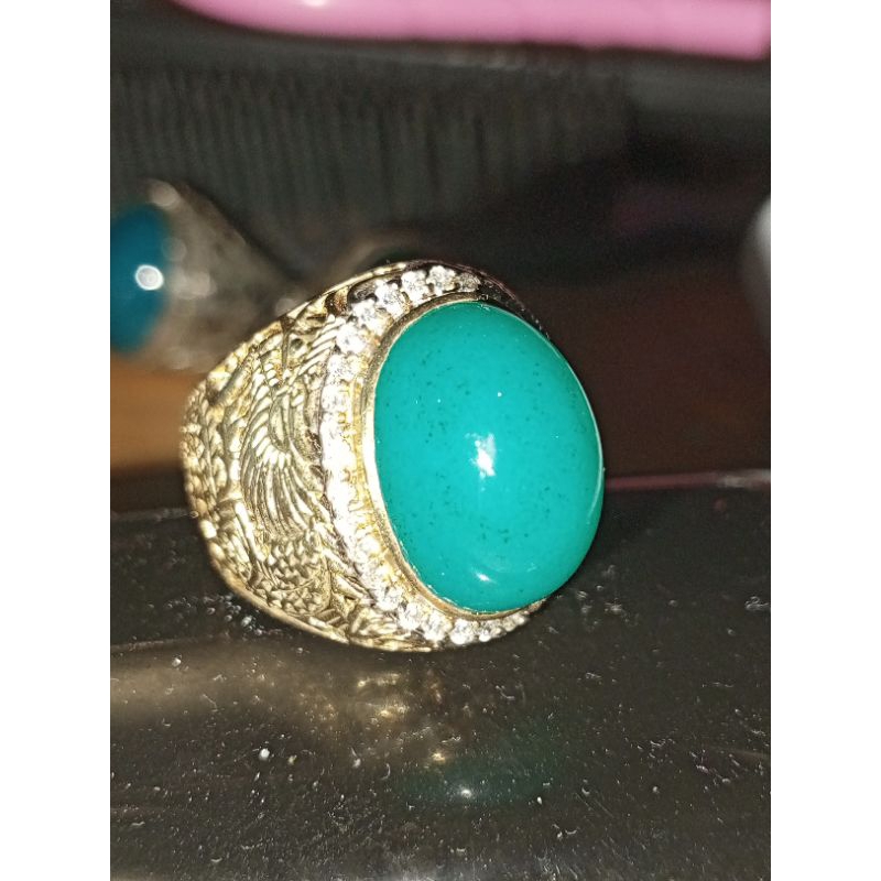 Natural Bacan Doko Ring Perak