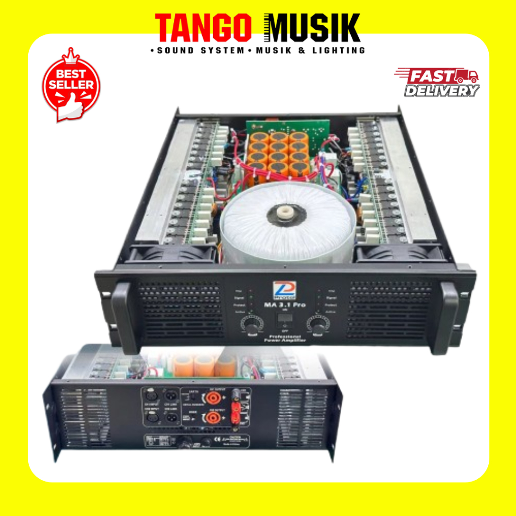 POWER AMPLIFIER  PROTEL MA 3.1 PRO 2 CHANNEL 2000 WATT 2x2200watt ORIGINAL / Power Amplifier GT LAB 