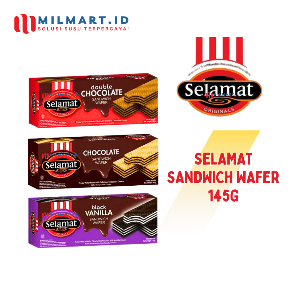 

DELFI SELAMAT WAFER CHOCOLATE 145G BOX DOUBLE CHOCO VANILLA CAMILAN JAJANAN