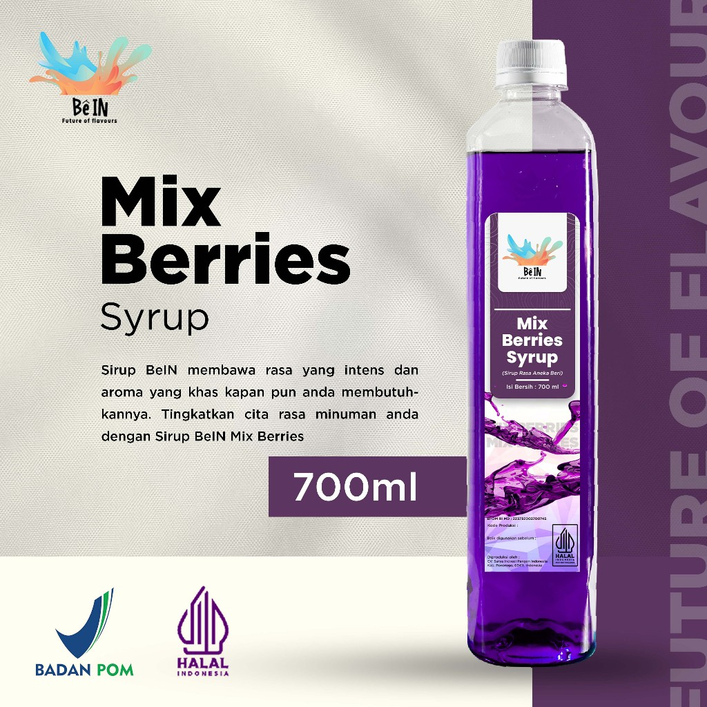 

BeIn Mix Berries Syrup - Sirup Rasa Mix Berries 700ml