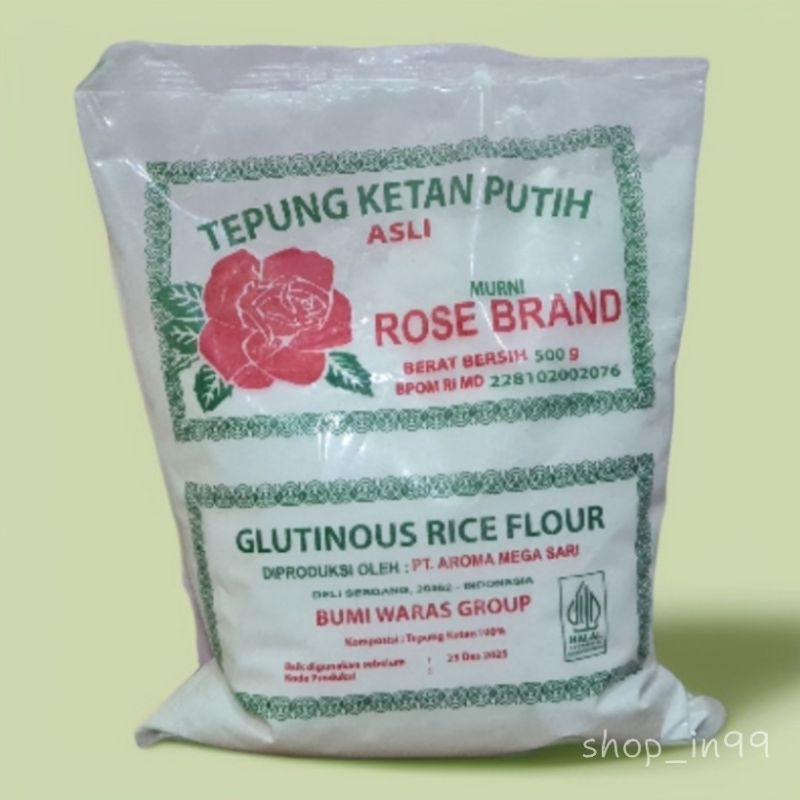 

Tepung Ketan Putih Rose Brand 500g