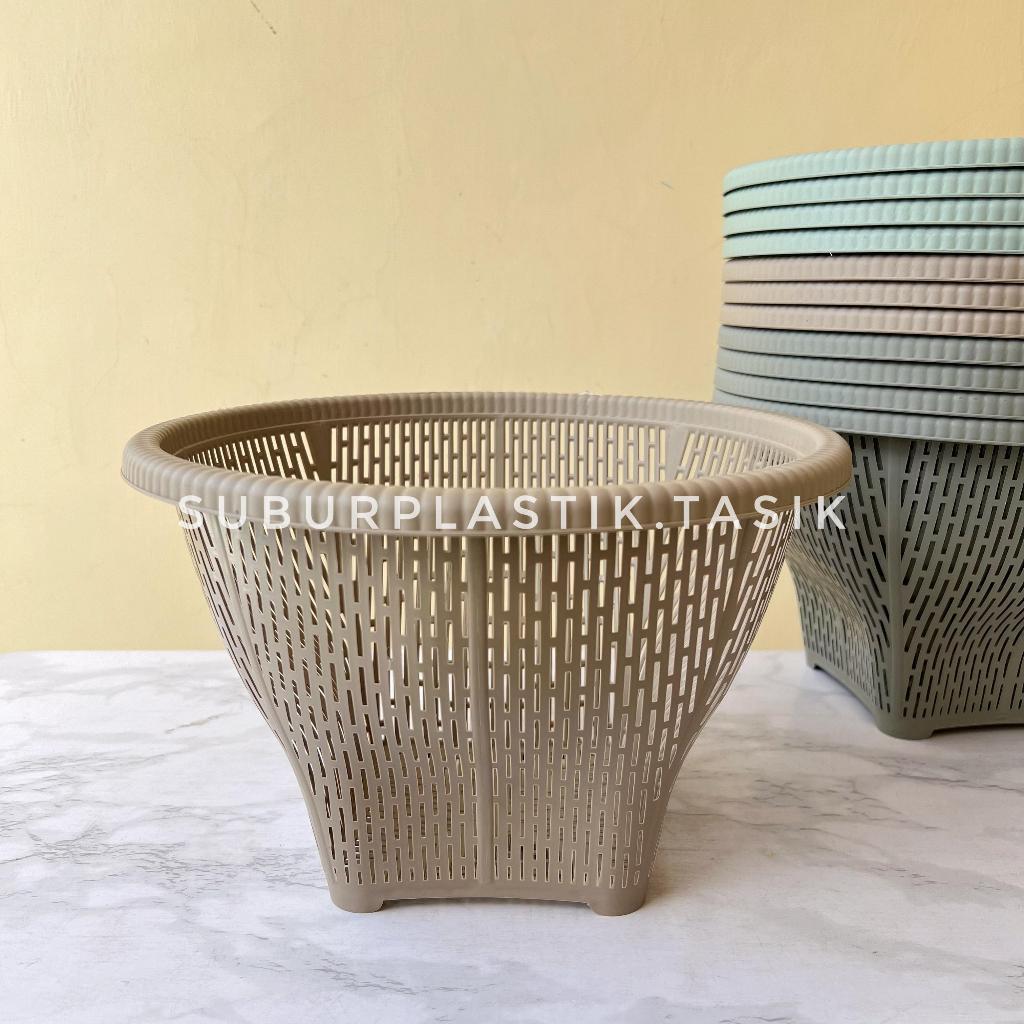 [6pcs] Wakul Nasi Eriko Besar| Bakul Nasi Plastik Wadah Penyimpanan Berkat Serbaguna | Boboko Nasi M