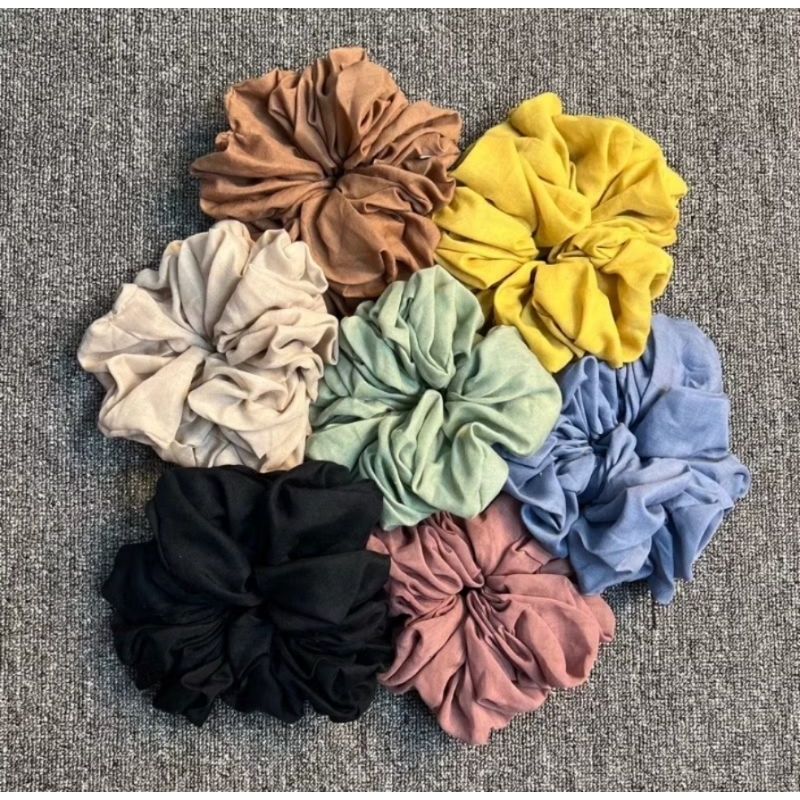 SCRUNCHIE JUMBO HIJAB IKAT RAMBUT CEPOL / Luxor rambut kain scrunchie kucir rambut