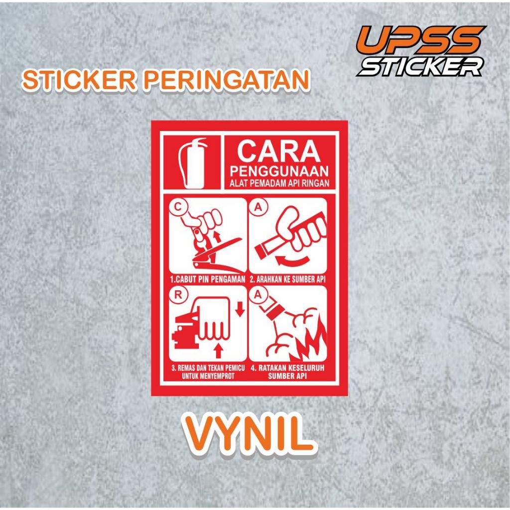 

Sign stiker cara menggunakan apar / stiker cara penggunaan apar / stiker apar / stiker alat pemadam kebakaran