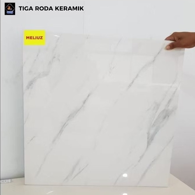 granit 60x60/granit lantai 60x60/granit dasar putih corak/ granit putih motif/granit meliuz KW 1 isi