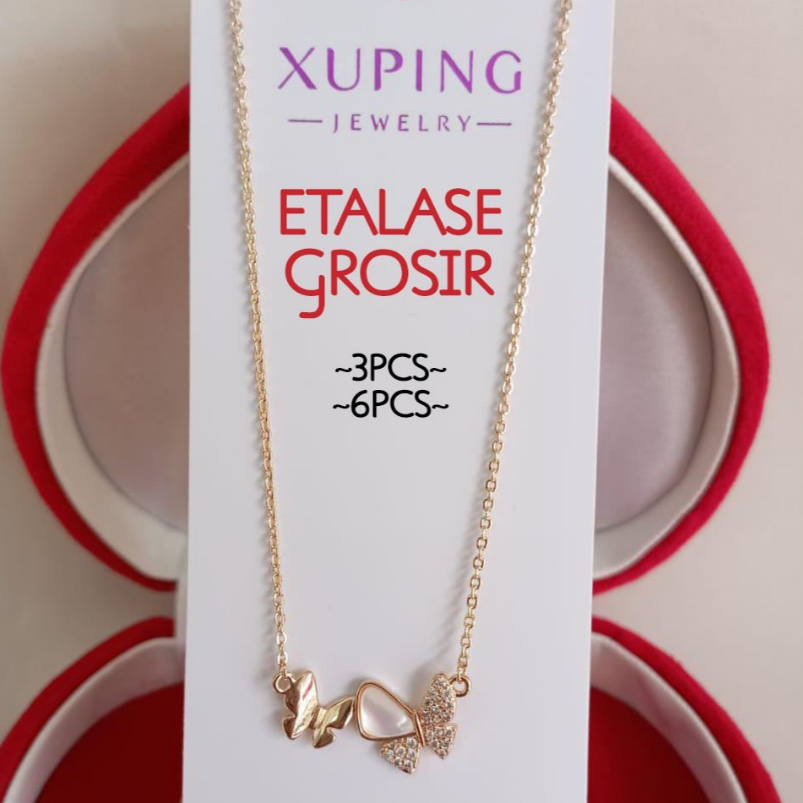 XKLK202 (3/6PCS) ~ Kalung Imitasi Warna Gold / Aksesoris Fashion Anak Perempuan / Kalung Liontin / G