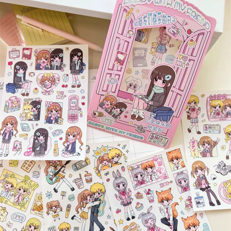 

sticker deco journal anime girl dekorasi stiker readystock B2029
