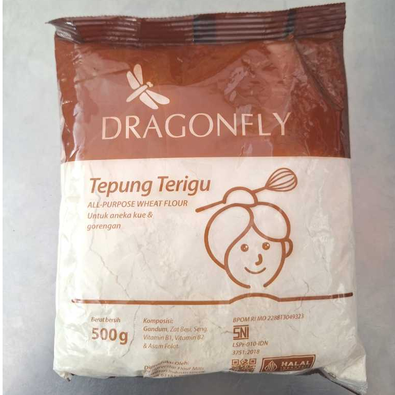 Tepung terigu dragonfly 500gr /tepung terigu murah/ tepung terigu putih