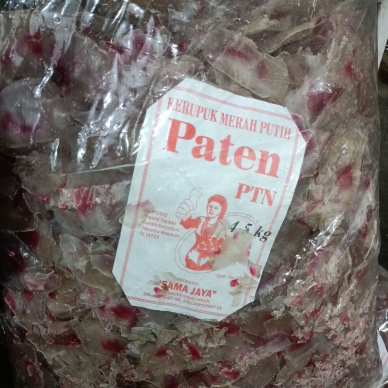 

Krupuk merah putih/Krupuk pecal khas medan