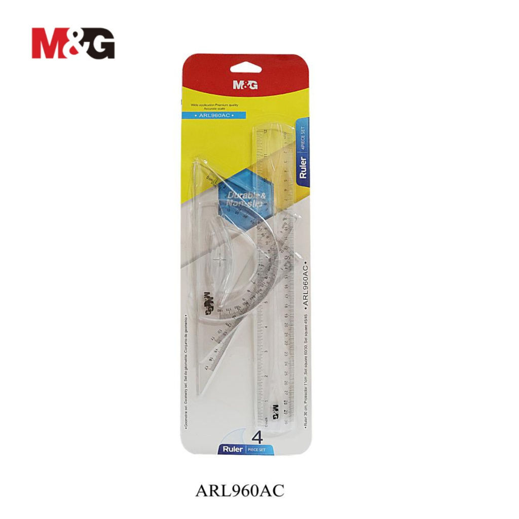 

Penggaris Set M&G Isi 4 30cm + 45 + 60 + 80 Derajat #ARL960AC SHABG