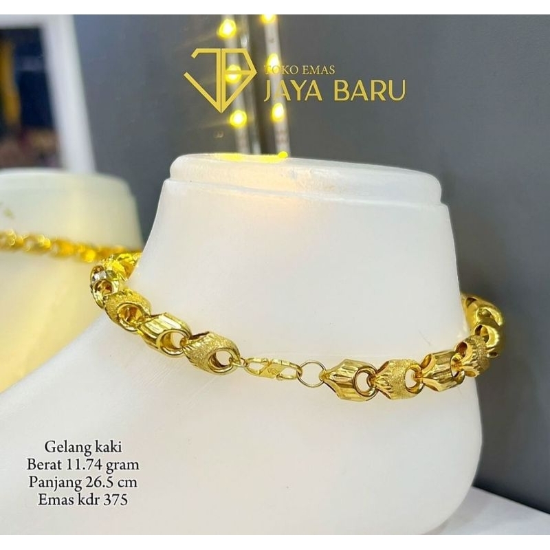 gelang kaki bambu kuning